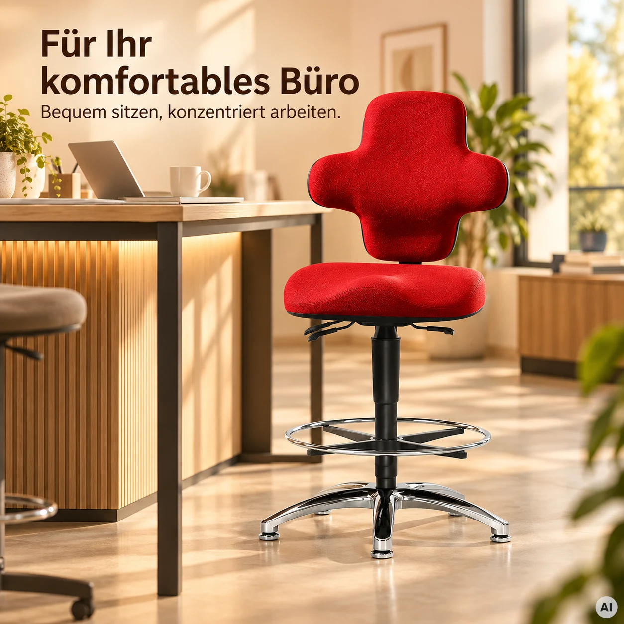 Air H - Kreuzlehnen-Counterstuhl