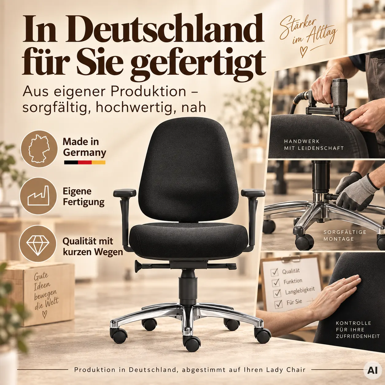 Lady Chair - Bürostuhl speziell für Frauen