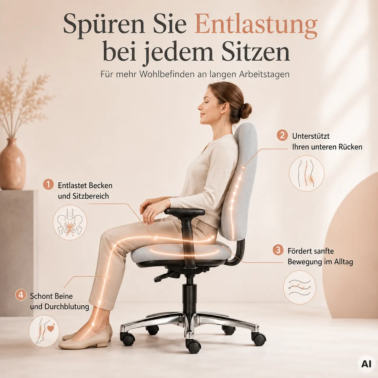 3D-DORSO FLEX - Bürostuhl mit dorsokinetischer Lehne