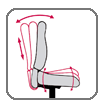 Bürostuhl-Objekt-M-Synchron-Mechanik