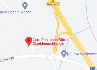 Google Anfahrt zu Bürostuhl-Bonn