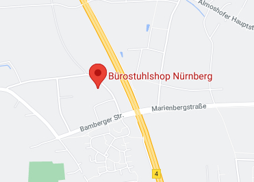 Google Anfahrt zu Bürostuhlshop Nürnberg